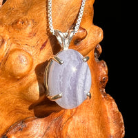 Blue Lace Agate Pendant Sterling SIlver #8417-Moldavite Life
