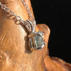Blue Tourmaline Inicolite Necklace Sterling Silver #5057-Moldavite Life