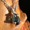 Blue Tourmaline Inicolite Necklace Sterling Silver #5058-Moldavite Life