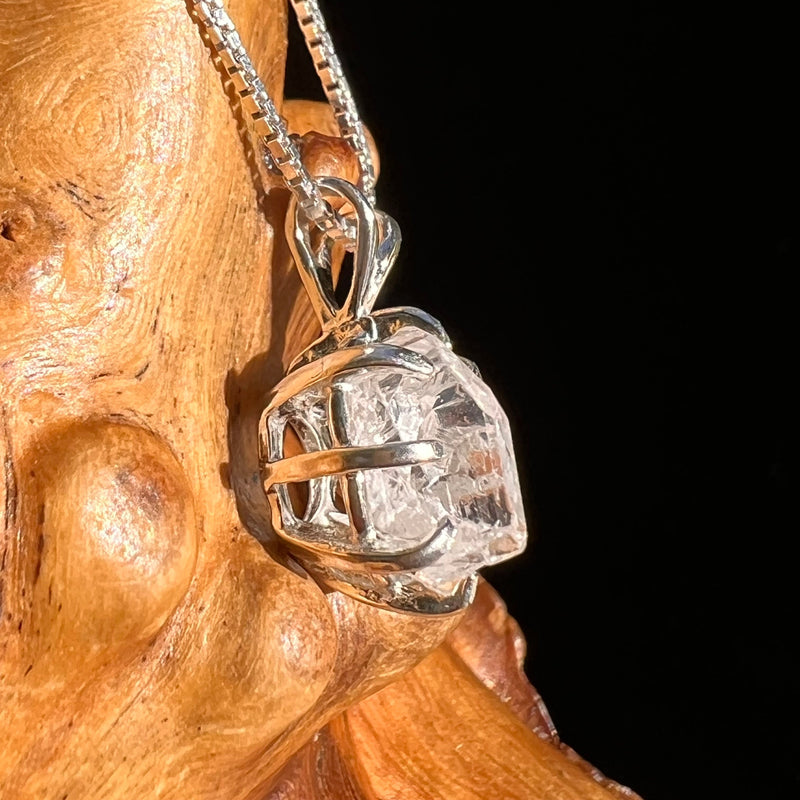 Brazilian Phenacite Crystal Necklace Sterling #5665-Moldavite Life
