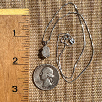 Brazilian Phenacite Crystal Necklace Sterling #5672-Moldavite Life