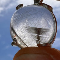 Brookite in Quartz Pendant Sterling Silver #6762-Moldavite Life