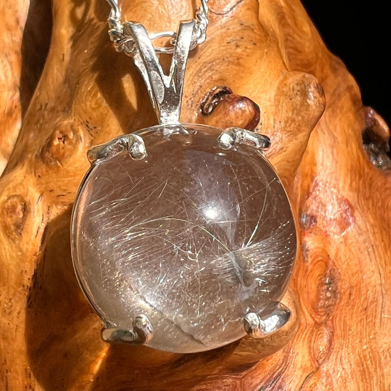 Brookite in Quartz Pendant Sterling Silver #6762-Moldavite Life