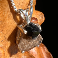 Brookite in Smoky Quartz Pendant Sterling Silver #5555-Moldavite Life