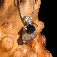 Brookite in Smoky Quartz Pendant Sterling Silver #5555-Moldavite Life