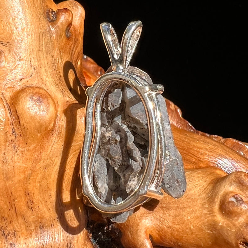 Brookite in Smoky Quartz Pendant Sterling Silver #5560-Moldavite Life