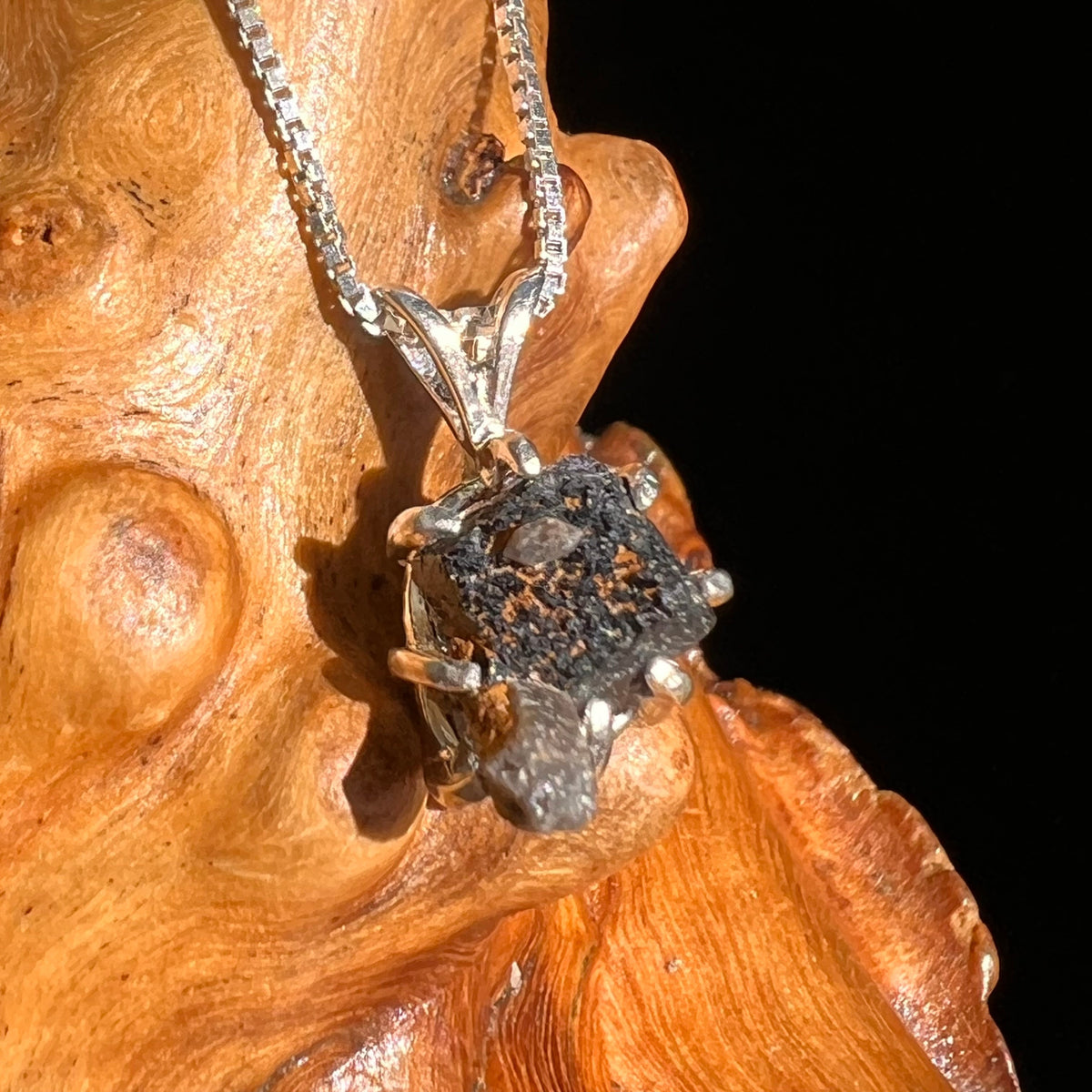 Brookite in Smoky Quartz Pendant Sterling Silver #5563-Moldavite Life