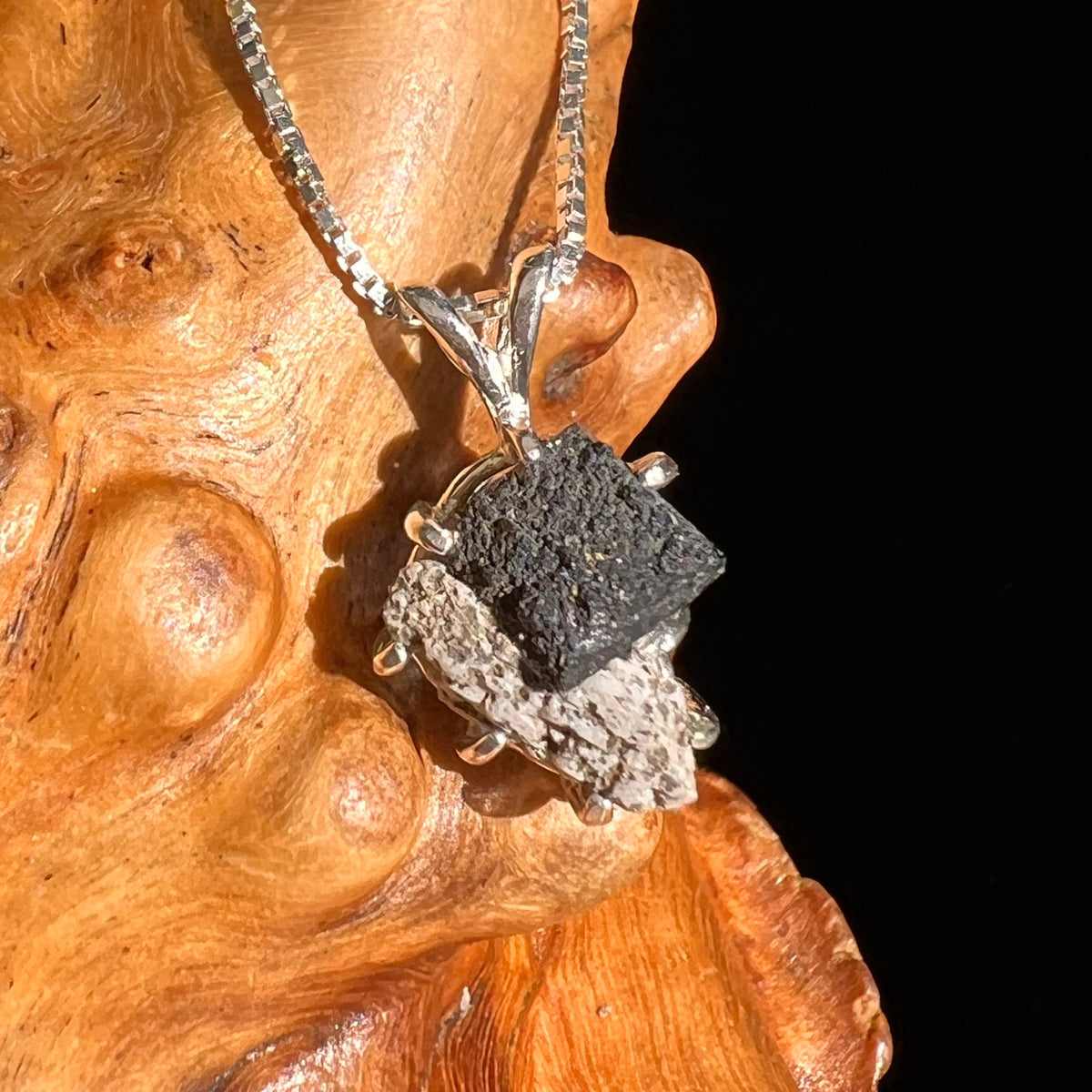 Brookite in Smoky Quartz Pendant Sterling Silver #5566-Moldavite Life