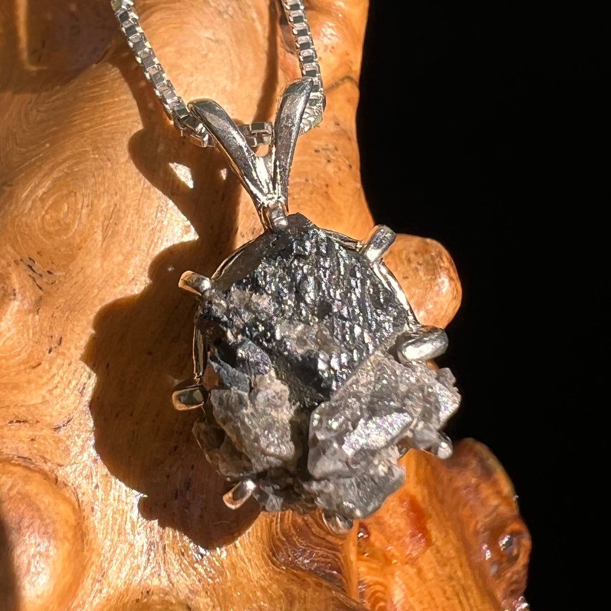 Brookite in Smoky Quartz Pendant Sterling Silver #5569-Moldavite Life