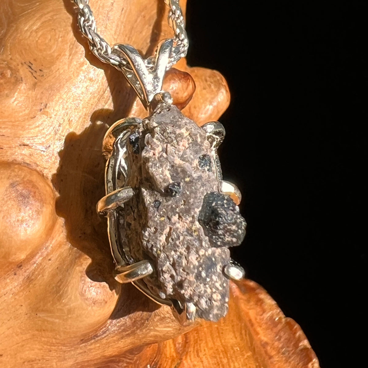 Brookite in Smoky Quartz Pendant Sterling Silver #5581-Moldavite Life