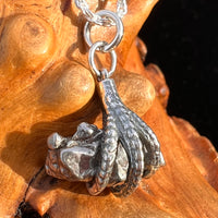 Campo Del Cielo Meteorite Claw Pendant Sterling #7739-Moldavite Life