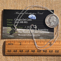 Campo Del Cielo Meteorite Necklace Sterling #7717-Moldavite Life