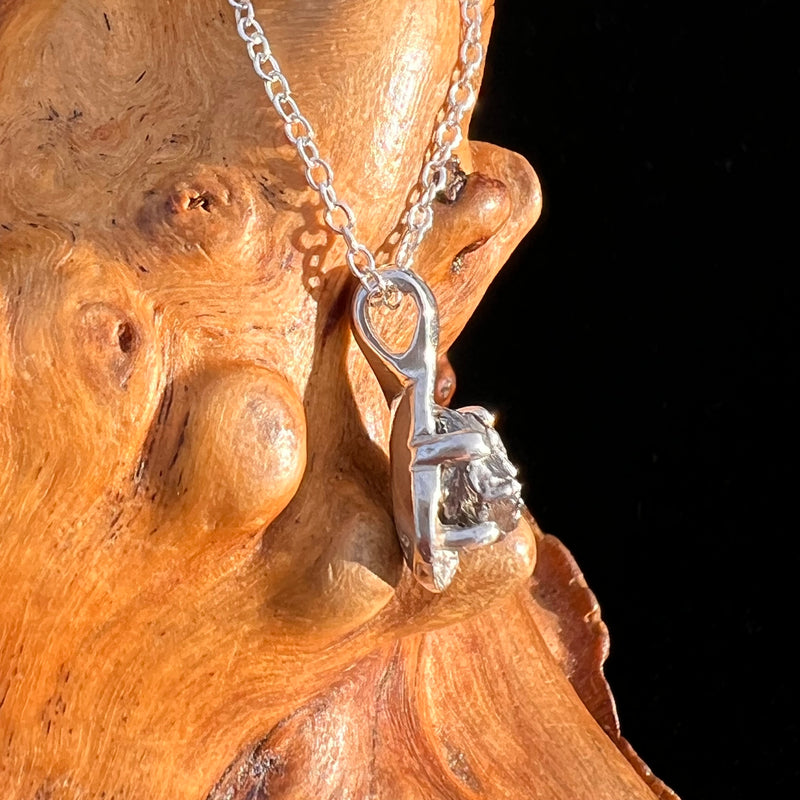 Campo Del Cielo Meteorite Necklace Sterling #7722-Moldavite Life