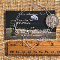 Campo Del Cielo Meteorite Necklace Sterling #7722-Moldavite Life