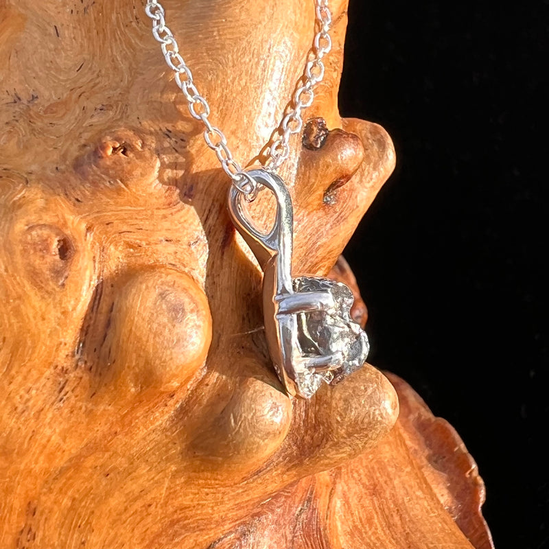 Campo Del Cielo Meteorite Necklace Sterling #7723-Moldavite Life