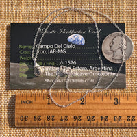 Campo Del Cielo Meteorite Necklace Sterling #7723-Moldavite Life