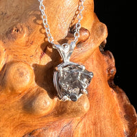 Campo Del Cielo Meteorite Necklace Sterling #7725-Moldavite Life