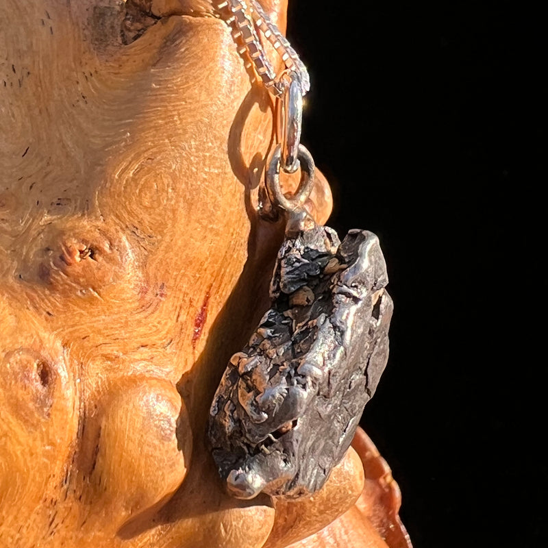 Campo Del Cielo Meteorite Pendant Sterling #7304-Moldavite Life