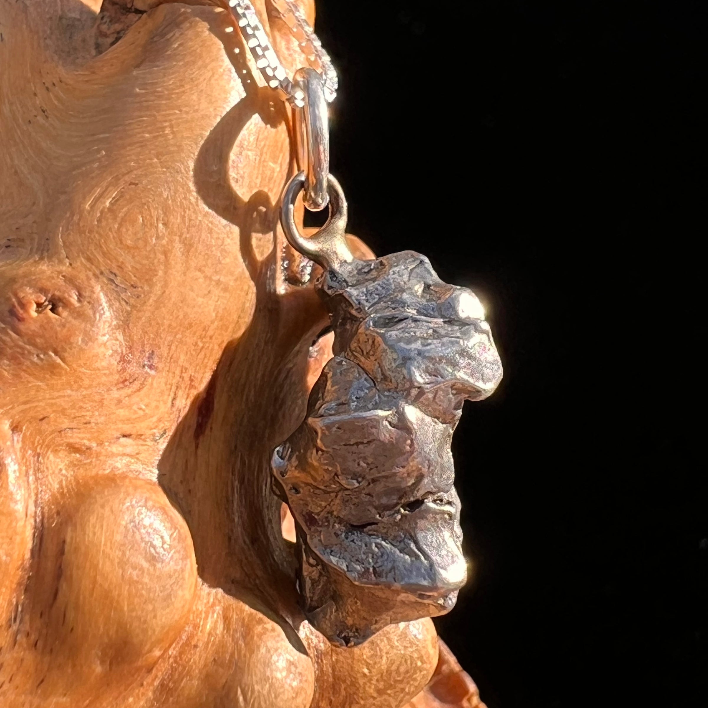 Campo Del Cielo Meteorite Pendant Sterling #7309-Moldavite Life