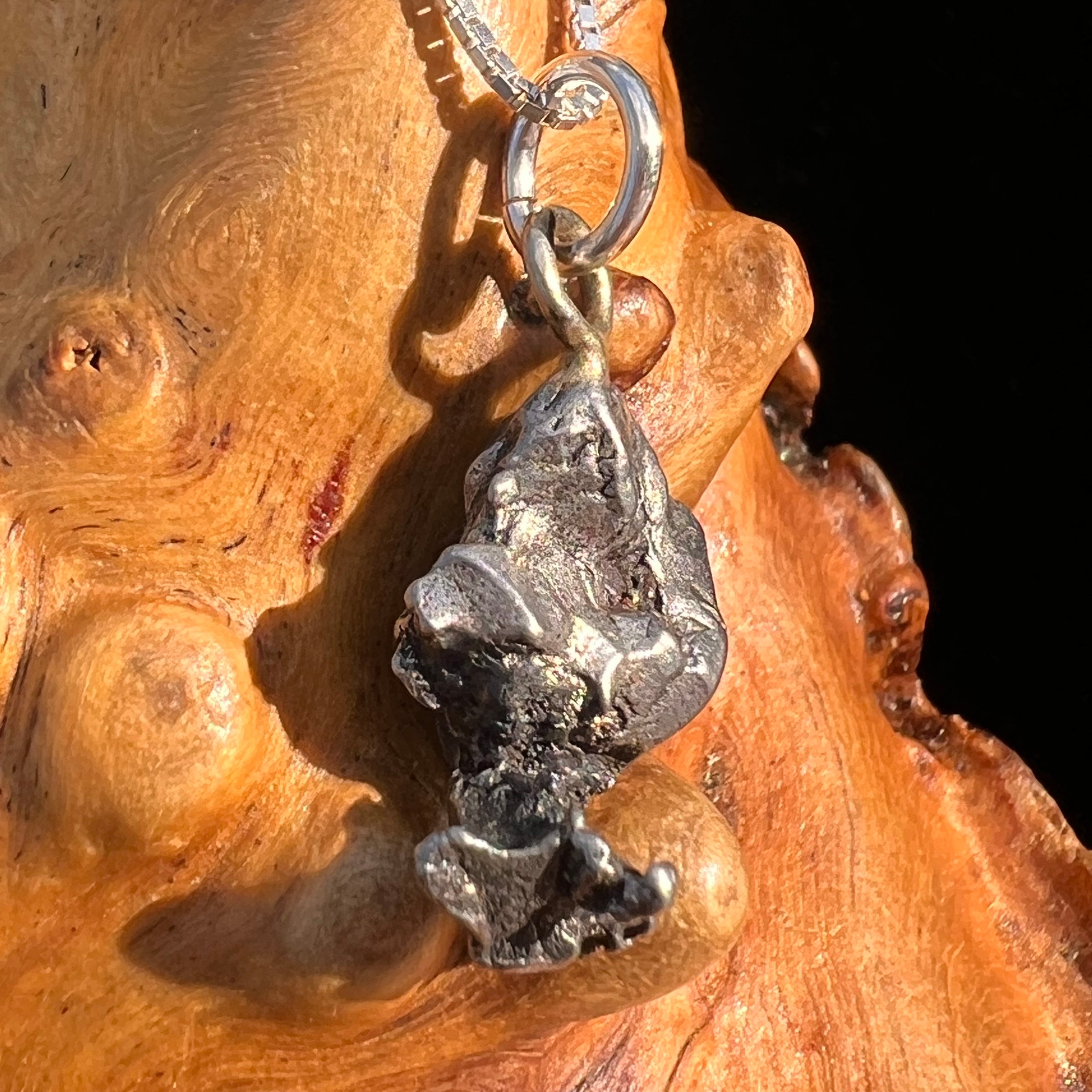 Campo Del Cielo Meteorite Pendant Sterling #7315-Moldavite Life