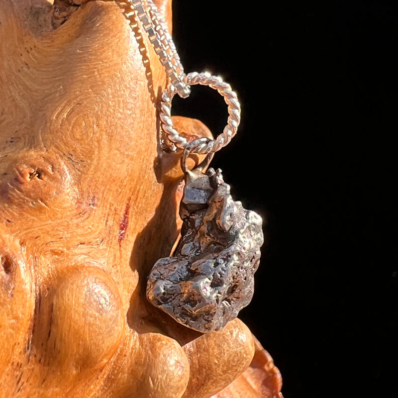 Campo Del Cielo Meteorite Pendant Sterling #7317-Moldavite Life