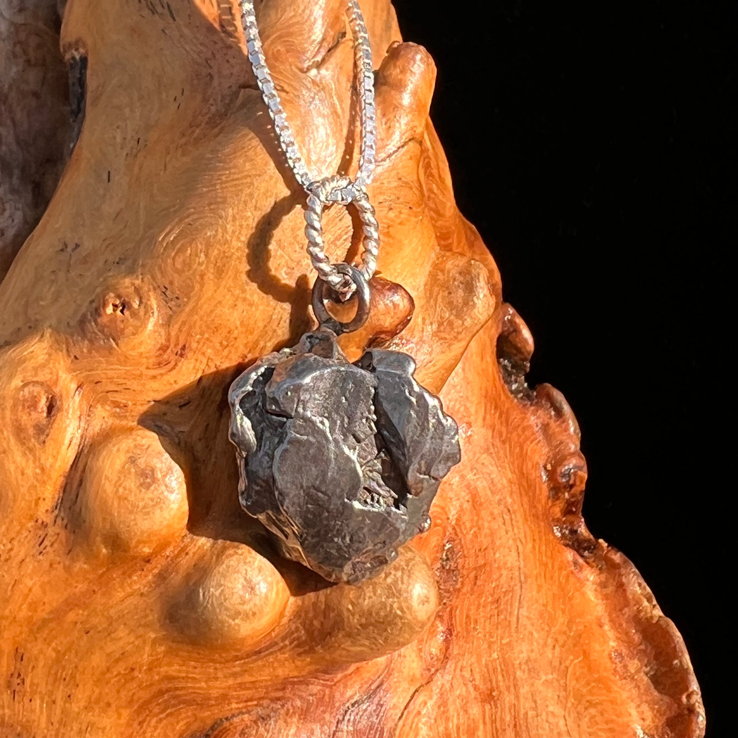Campo Del Cielo Meteorite Pendant Sterling #7320-Moldavite Life