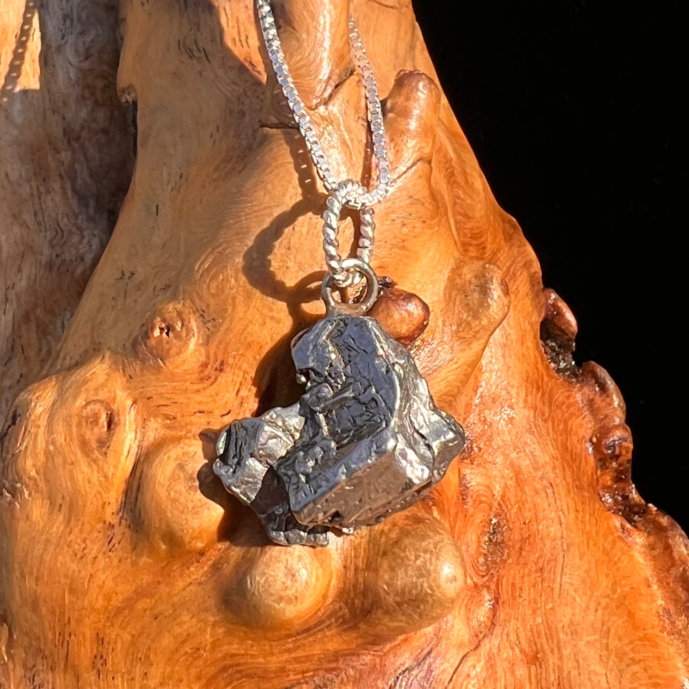 Campo Del Cielo Meteorite Pendant Sterling #7321-Moldavite Life