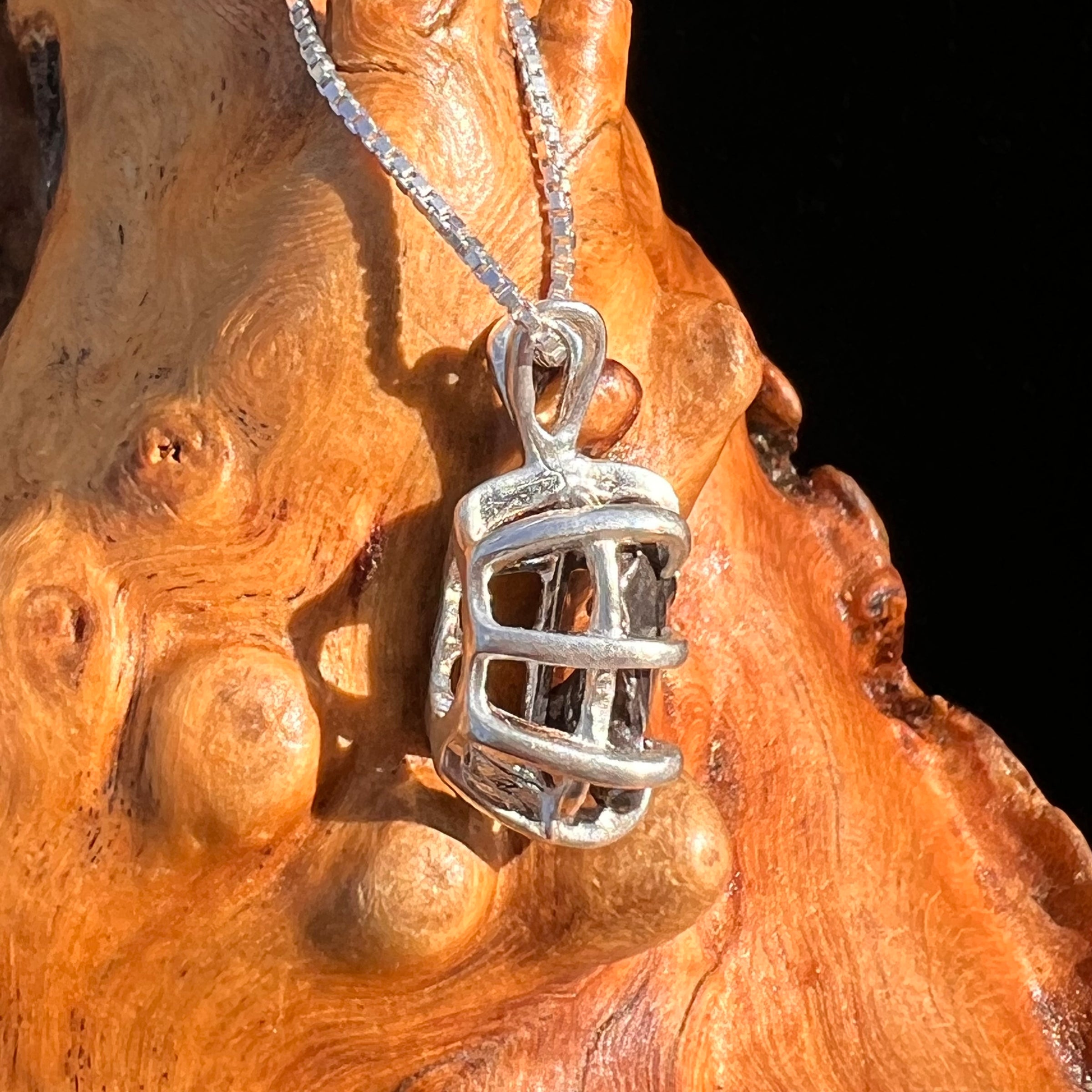 Campo Del Cielo Meteorite Pendant Sterling #7322-Moldavite Life