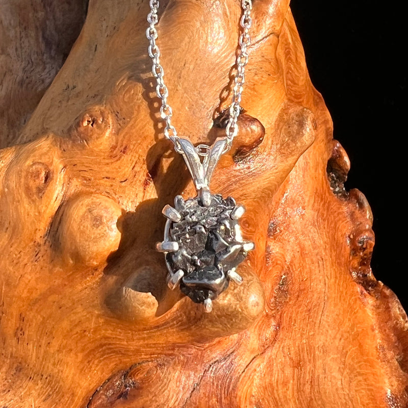 Campo Del Cielo Meteorite Pendant Sterling #7324-Moldavite Life