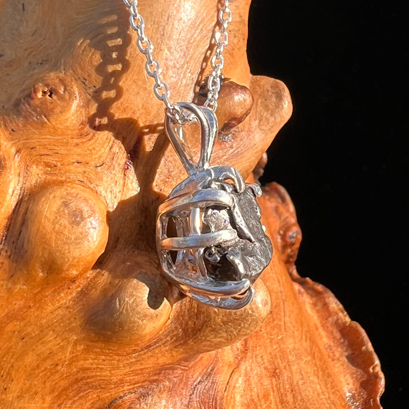 Campo Del Cielo Meteorite Pendant Sterling #7330-Moldavite Life