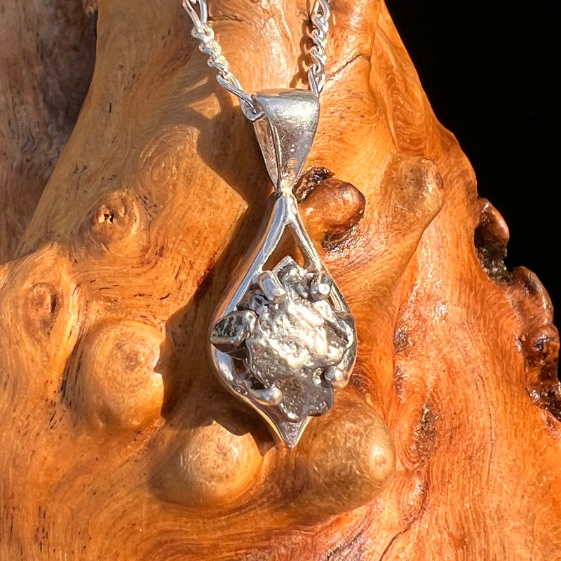 Campo Del Cielo Meteorite Pendant Sterling #7339-Moldavite Life