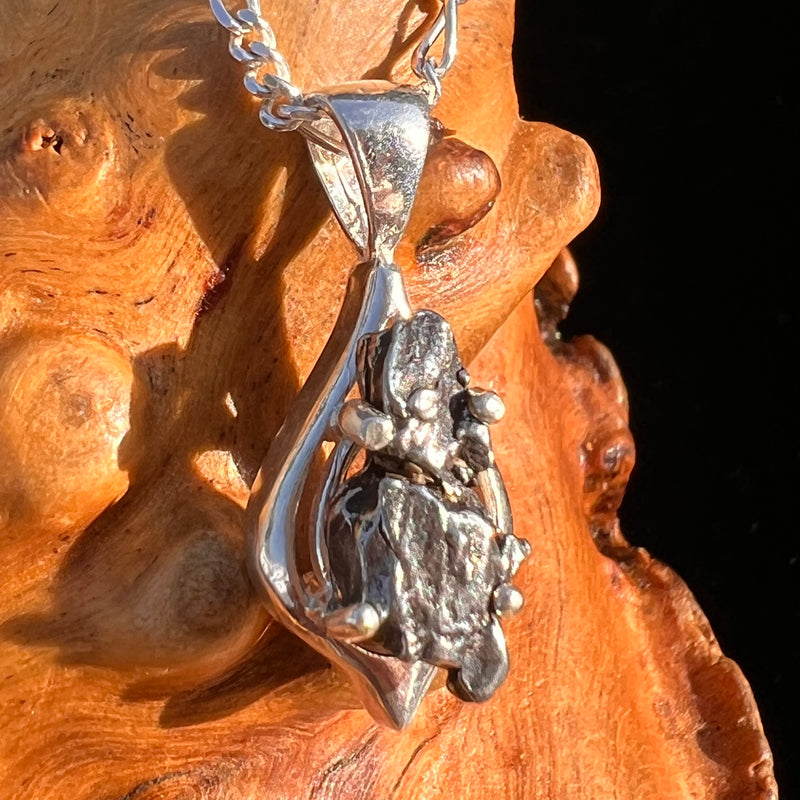 Campo Del Cielo Meteorite Pendant Sterling #7341-Moldavite Life