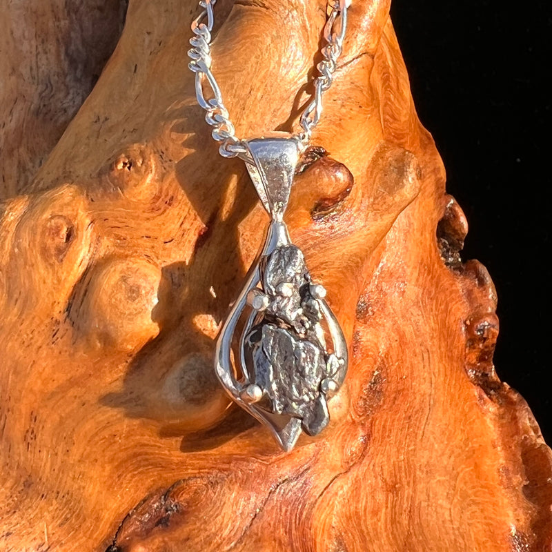 Campo Del Cielo Meteorite Pendant Sterling #7341-Moldavite Life