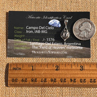 Campo Del Cielo Meteorite Pendant Sterling #7345-Moldavite Life