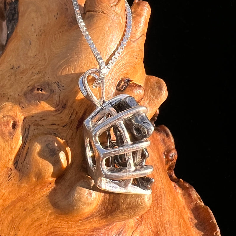 Campo Del Cielo Meteorite Pendant Sterling #7350-Moldavite Life