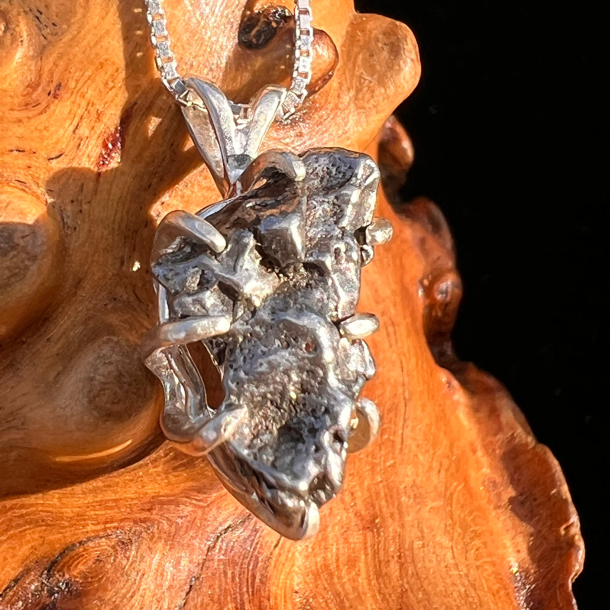 Campo Del Cielo Meteorite Pendant Sterling #7351-Moldavite Life