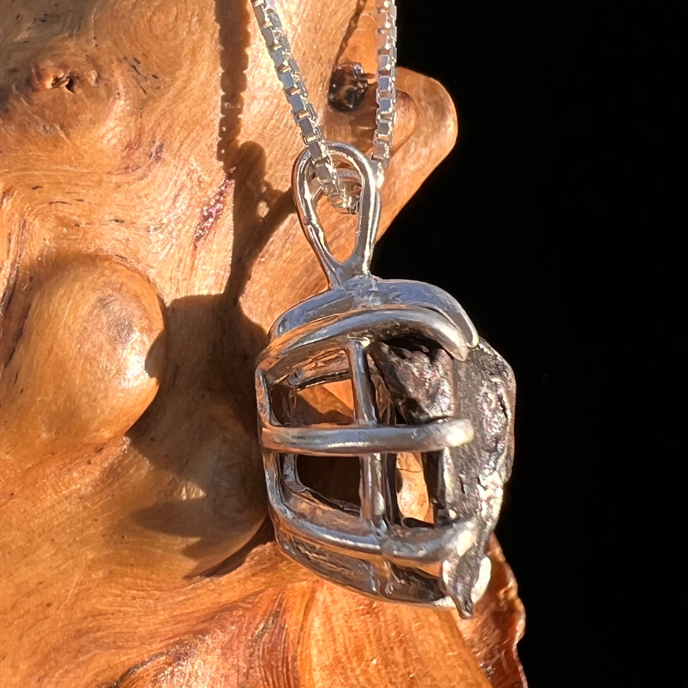 Campo Del Cielo Meteorite Pendant Sterling #7352-Moldavite Life