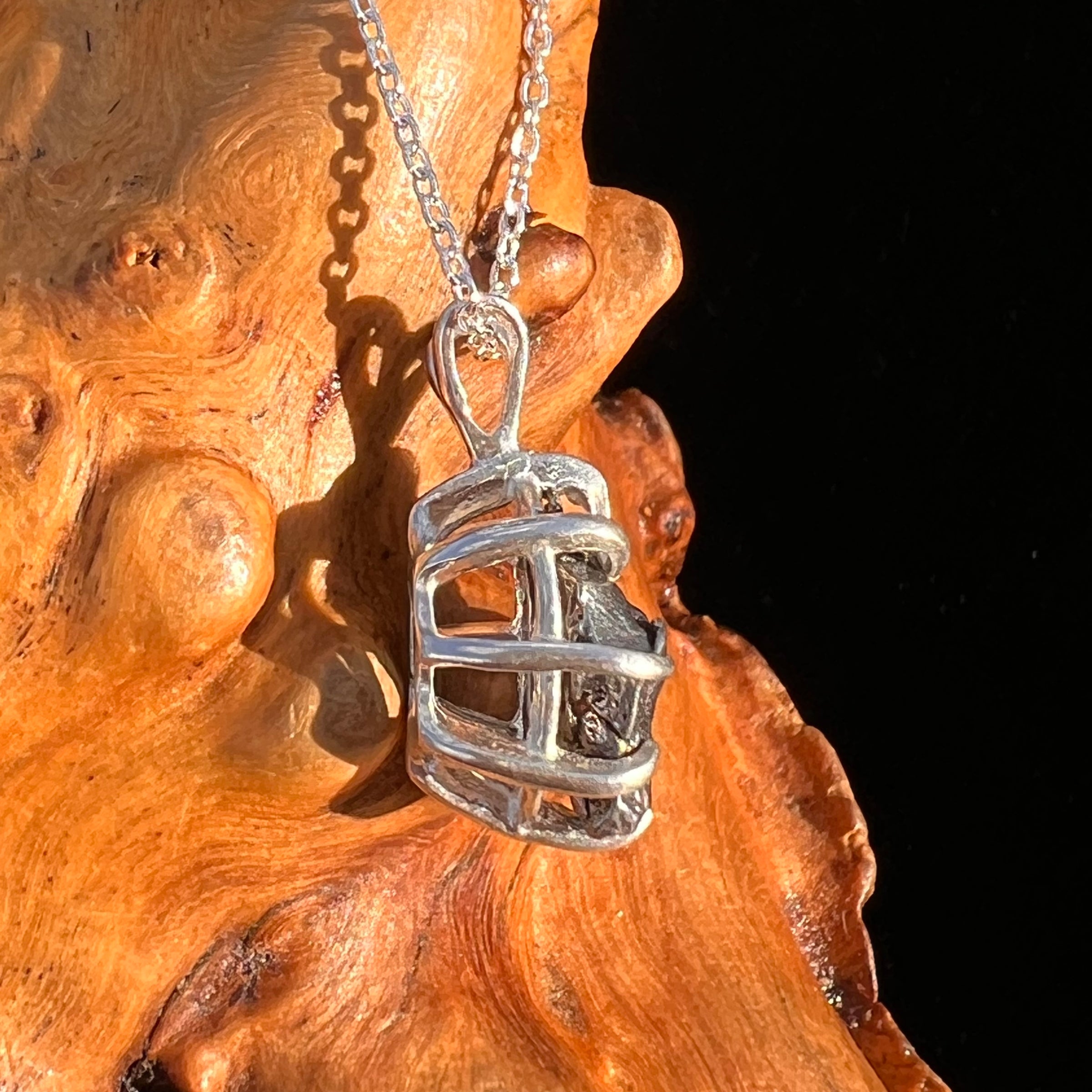 Campo Del Cielo Meteorite Pendant Sterling #7353-Moldavite Life