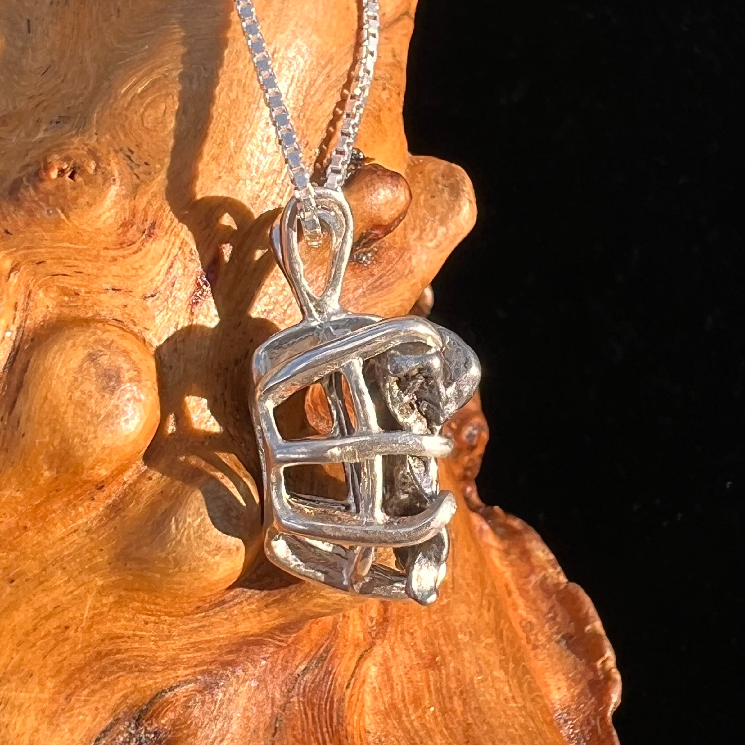 Campo Del Cielo Meteorite Pendant Sterling #7354-Moldavite Life