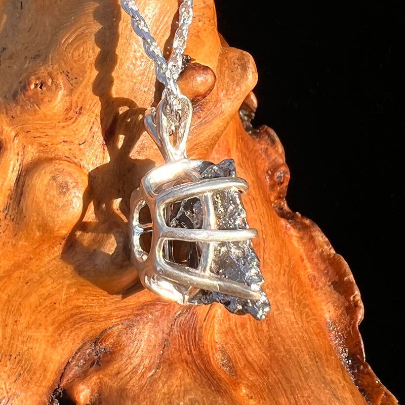 Campo Del Cielo Meteorite Pendant Sterling #7356-Moldavite Life