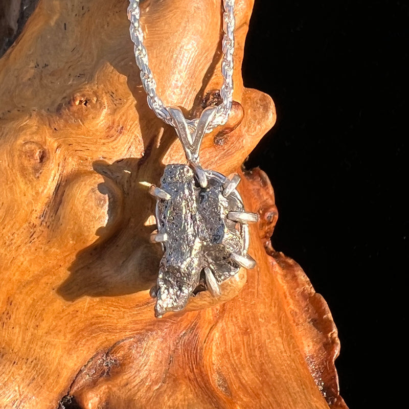 Campo Del Cielo Meteorite Pendant Sterling #7356-Moldavite Life