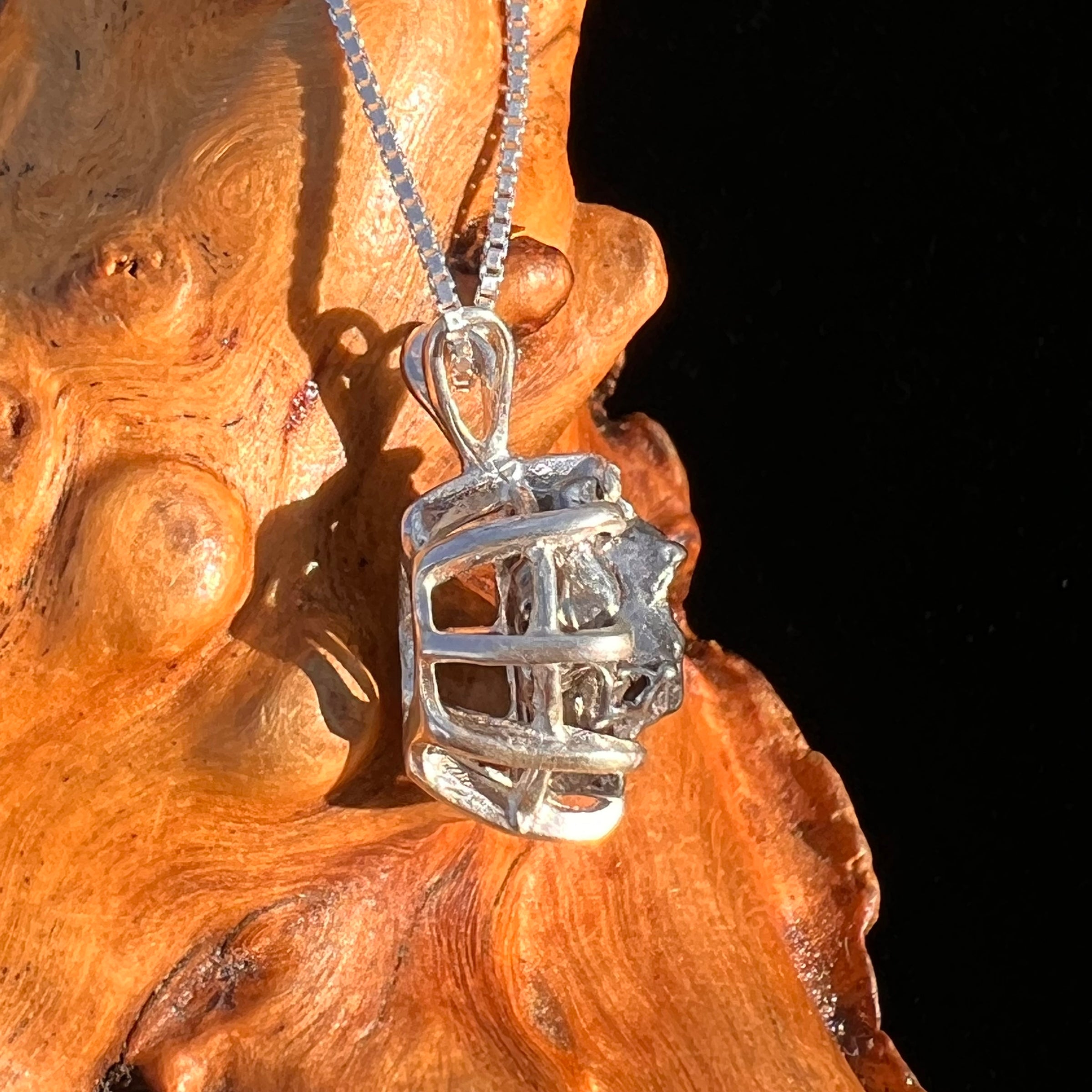 Campo Del Cielo Meteorite Pendant Sterling #7357-Moldavite Life