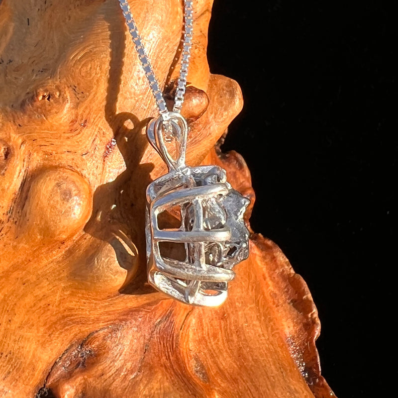Campo Del Cielo Meteorite Pendant Sterling #7357-Moldavite Life