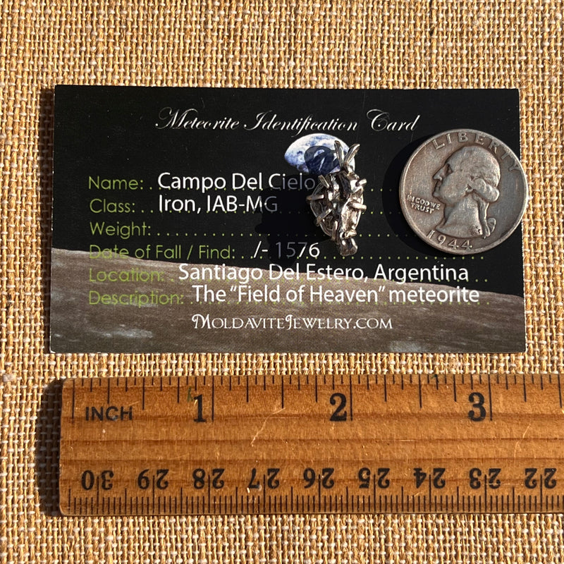 Campo Del Cielo Meteorite Pendant Sterling #7358-Moldavite Life