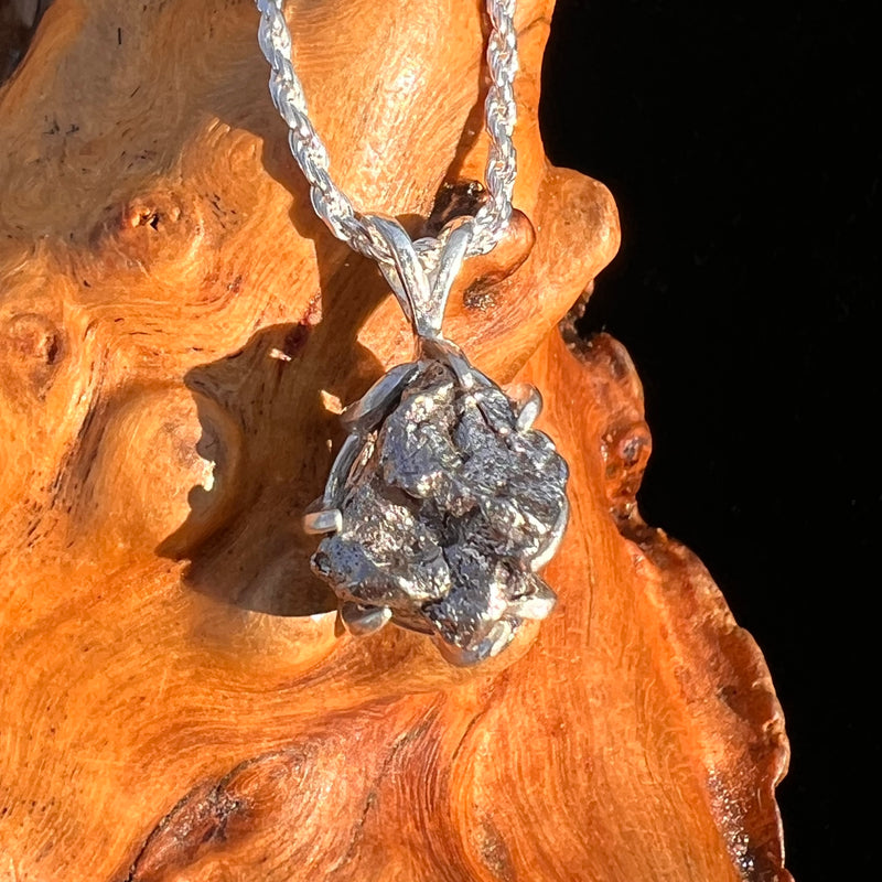Campo Del Cielo Meteorite Pendant Sterling #7359-Moldavite Life