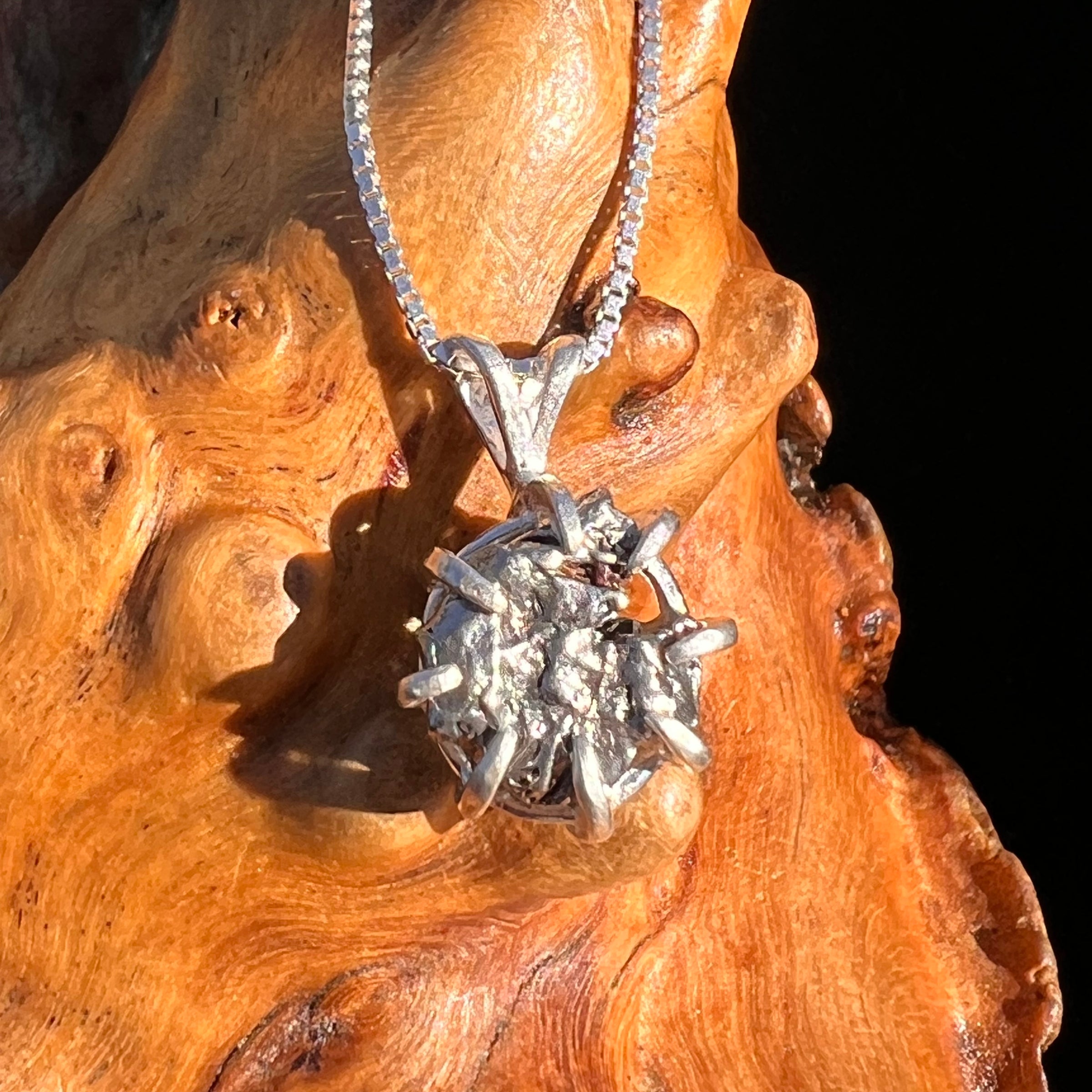 Campo Del Cielo Meteorite Pendant Sterling #7367-Moldavite Life