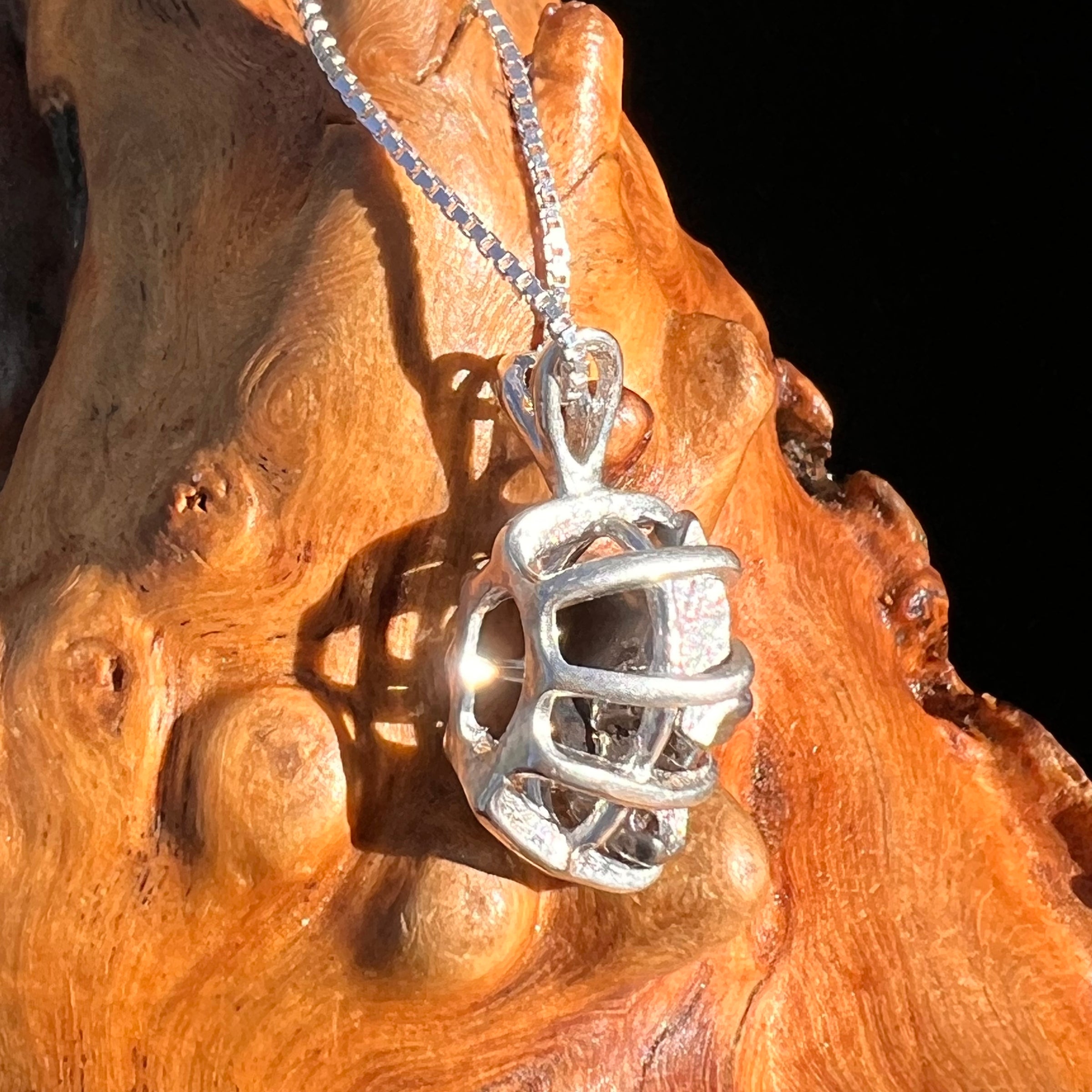 Campo Del Cielo Meteorite Pendant Sterling #7373-Moldavite Life