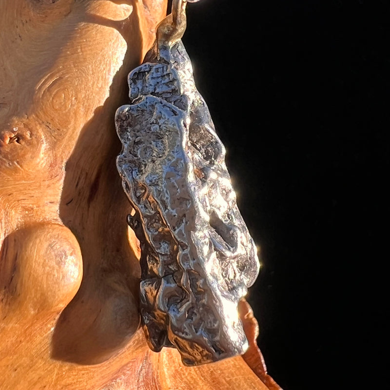 Campo Del Cielo Meteorite Pendant Sterling #7376-Moldavite Life