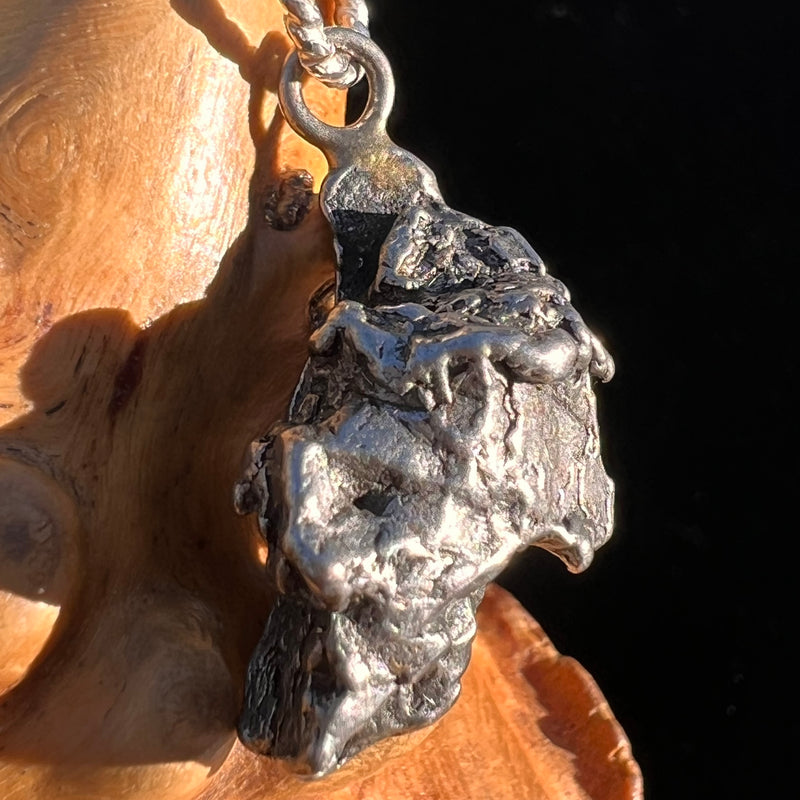 Campo Del Cielo Meteorite Pendant Sterling #7377-Moldavite Life