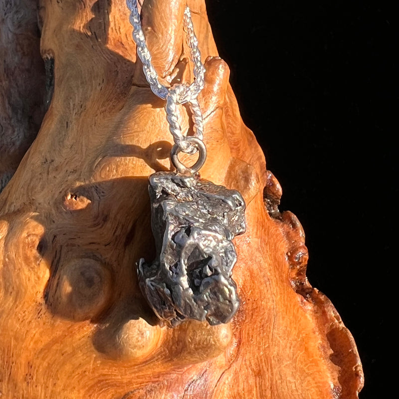 Campo Del Cielo Meteorite Pendant Sterling #7379-Moldavite Life